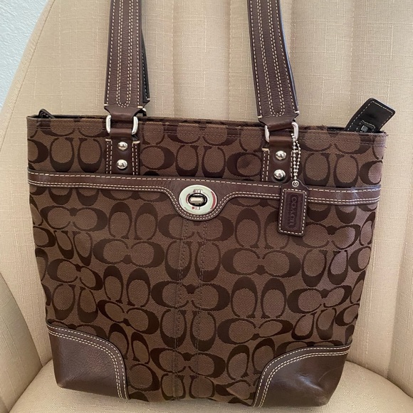 Coach signature satchel, brown - Picture 2 of 7